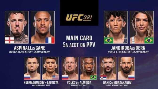 UFC 321 смотреть онлайн